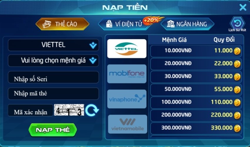 nạp tiền sumvip 4